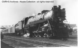 Great Northern Steam Locomotive 2588 at Minot, North Dakota, 1934