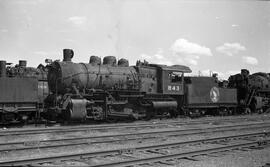 Great Northern Steam Locomotive 843 at Superior, Wisconsin in 1960.