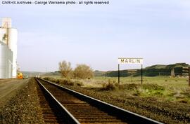 Great Northern Station Sign at Marlin, Washington, 1987