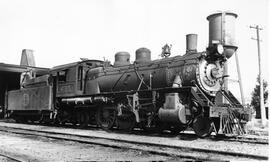 Spokane, Portland, and Seattle Railway Steam Locomotive 455 at Wishram, Washington, 1938