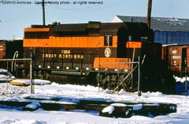 Great Northern Diesel Locomotive 3004 at Minneapolis, Minnesota, 1969