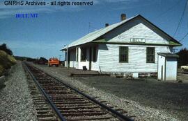 Great Northern Depot at Belt , Montana, undated