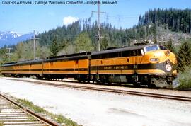 Great Northern Diesel Locomotive 351A at Baring, Washington, undated