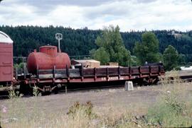 Great Northern Railway Outfit Car  X4005 at Libby, Montana in 1977.