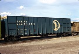 Great Northern Railway Woodchip car 174422 at Wenatchee, Washington in 1972.
