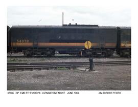 Northern Pacific Diesel Locomotive Number 5407B, Livingston, Montana, 1969