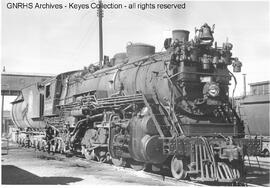 Great Northern Steam Locomotive 3364 at Minot, North Dakota, 1955