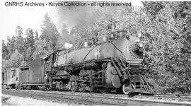 Great Northern Steam Locomotive 3136 at Bonners Ferry, Idaho, 1949