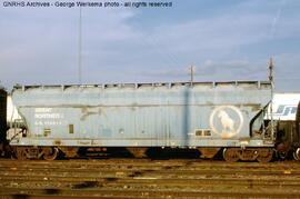Great Northern Covered Hopper Car 170019 at Albuquerque, New Mexico, 1985