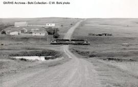 Town buildings at Navajo, Montana, 1993