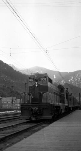 Great Northern Diesel Locomotive 602 at Skykomish, Washington, undated