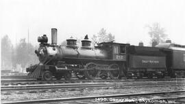Great Northern Steam Locomotive 212 at Skykomish, Washington, undated