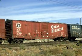 Great Northern Railway Box car 17844, at Wenatchee, Washington in 1973.