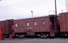 Great Northern Railway Outfit Car O3061 at Havre, Montana in 1972.
