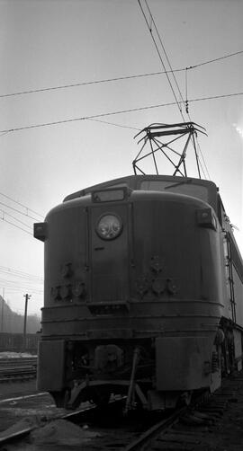 Great Northern Electric Locomotive 5025 at Skykomish, Washington, 1952