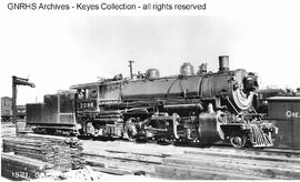 Great Northern Steam Locomotive 3086 at Minot, North Dakota, undated