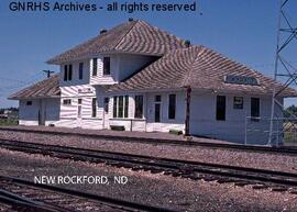 Great Northern Depot at New Rockford, North Dakota, undated