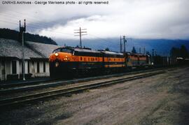 Great Northern Diesel Locomotive 466A at Skykomish, Washington, 1968