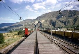 Great Northern Railway icing platform at Wenatchee, Washington, viewing from north end.