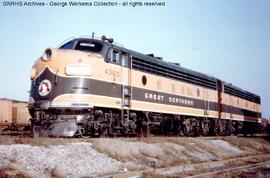 Great Northern Diesel Locomotive 436D at Clyde, Illinois, 1958