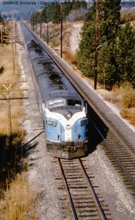 Great Northern Diesel Locomotive 369A at Leavenworth, Washington, 1969