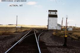 Great Northern Station Sign at Acton, Montana, undated