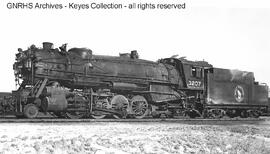 Great Northern Steam Locomotive 3207 at Kelly Lake, Minnesota, 1952