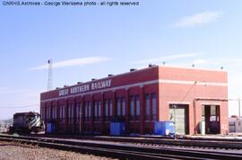 Great Northern Diesel Locomotive Shop at Great Falls, Montana, 1990