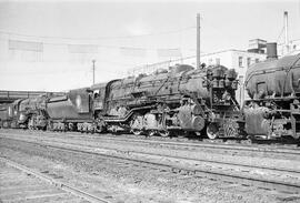 Great Northern Steam Locomotive 3398 at Minneapolis, Minnesota in 1960.