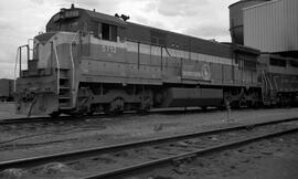 Burlington Northern Diesel Locomotive 5713 in Washington State, undated
