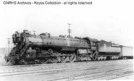 Great Northern Steam Locomotive 2585 at Saint Paul, Minnesota, 1946