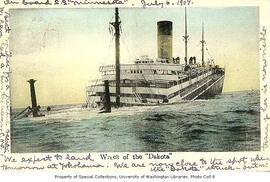 Great Northern steamship "Dakota" wrecked just off Yokohama, Japan, 1907