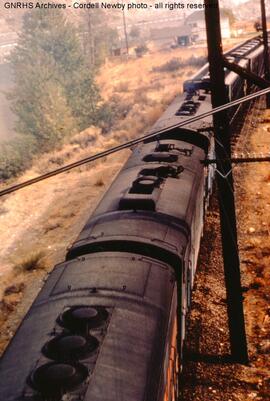 Great Northern Diesel Locomotive 466A at Cashmere, Washington, 1970