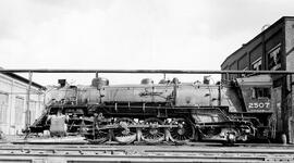 Great Northern Steam Locomotive 2507 at Hillyard, Washington, undated