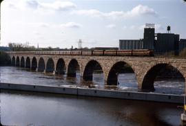 Great Northern Railway  extra train at Minneapolis, Minnesota in 1967.