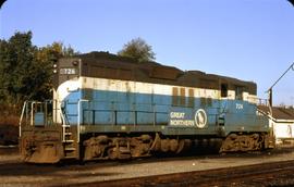 Great Northern Railway 726 at Everett, Washington in 1970.