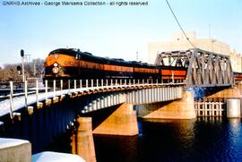 Great Northern Diesel Locomotive 353A at Minneapolis, Minnesota, 1966