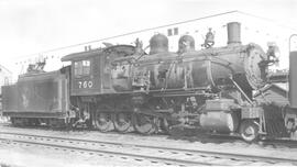 Great Northern Steam Locomotive 760 at Willmar, Minnesota, 1951