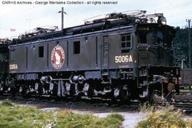 Great Northern Electric Locomotive 5006A at Skykomish, Washington, undated