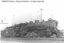 Great Northern Steam Locomotive 3051 at Minot, North Dakota, 1952