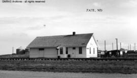 Great Northern Depot at Zahl, North Dakota, undated