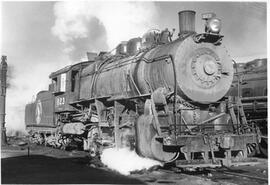 Great Northern Steam Locomotive 823 at Minot, North Dakota, 1955