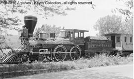 Saint Paul and Pacific Steam Locomotive 1 at Prairie Du Chien, Wisconsin, 1948