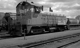 Burlington Northern Diesel Locomotive 480 in Washington State, undated