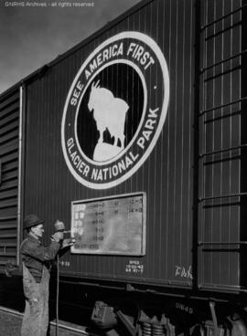Great Northern Freight Car, circa 1945