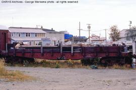 Great Northern Maintenance of Way Flatcar X5160 at Bellingham, Washington, 1974