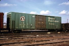 Great Northern Railway Box car 200161, at Lincoln, Nebraska in 1969.