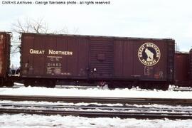 Great Northern Boxcar 21483 at Denver, Colorado, 1965