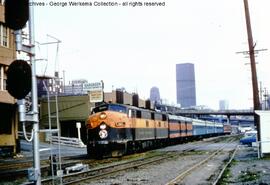 Great Northern Diesel Locomotive 501 at North Portal, Washington, 1970