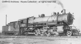 Great Northern Steam Locomotive 3100 at Hillyard, Washington, 1937